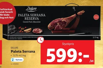 Lidl DELUXE Paleta Serrana erbjuda