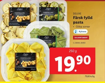Lidl DELUXE Färsk fylld pasta erbjuda