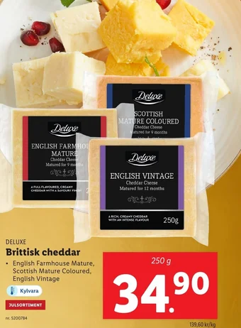 Lidl DELUXE Brittisk cheddar erbjuda