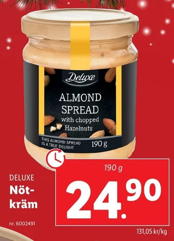 Lidl DELUXE Nöt-kräm erbjuda