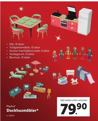 Lidl Playtive Dockhusmöbler erbjuda