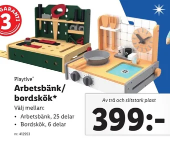 Lidl Playtive® Arbetsbänk/ bordskök erbjuda