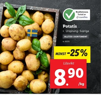 Lidl Potatis erbjuda