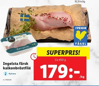 Lidl Ingelsta färsk kalkonbröstfilé erbjuda