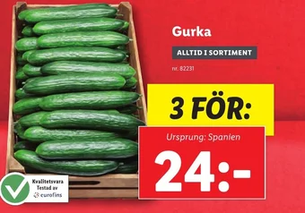 Lidl Gurka erbjuda