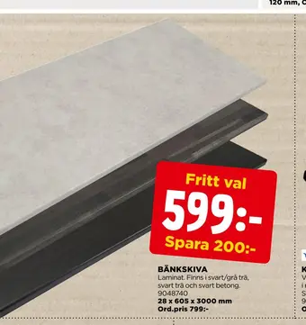 Jem&Fix Bänkskiva erbjuda