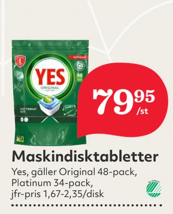 Hemköp Maskindisktabletter erbjuda