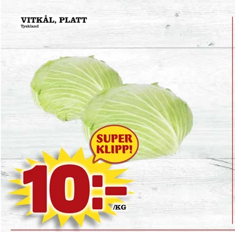 Nya Pulsen Vitkål, platt erbjuda