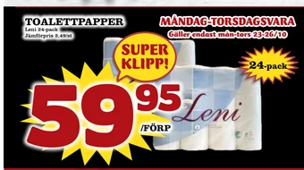 Nya Pulsen Toalettpapper erbjuda