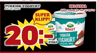 Nya Pulsen Turkisk yoghurt erbjuda