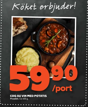 Stora Coop Coq au vin med potatis erbjuda