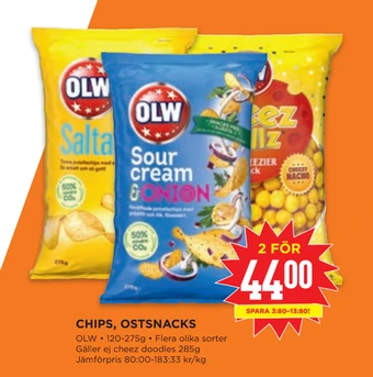 Willys Chips, ostsnacks erbjuda