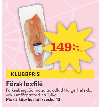 Hemköp Färsk laxfilé erbjuda
