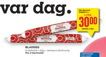 Willys Bladdeg erbjuda