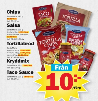 Pekås Tortillabröd erbjuda