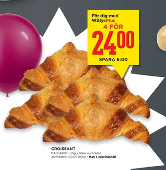 Willys Hemma Croissant erbjuda