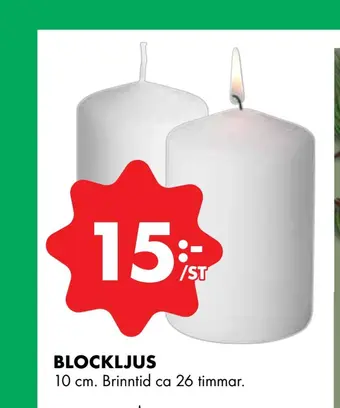 ÖoB Blockljus erbjuda