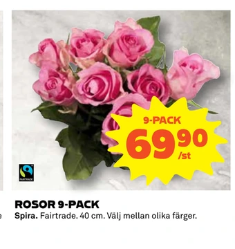 Coop Rosor 9-pack erbjuda