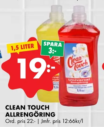 ÖoB Clean touch allrengöring erbjuda