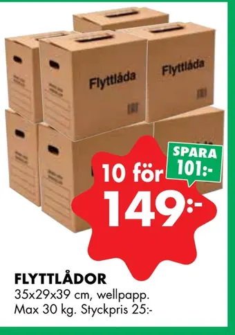 ÖoB Flyttlådor erbjuda
