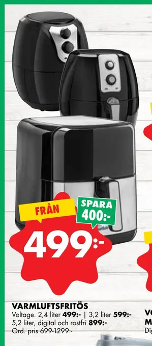 ÖoB Varmluftsfritös erbjuda