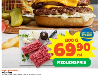 Coop Nötfärs erbjuda