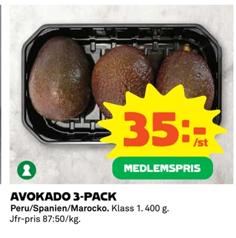 Coop Avokado 3-pack erbjuda