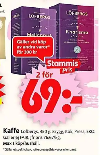ICA Supermarket Kaffe Lofbergs erbjuda