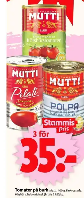 ICA Supermarket Tomater på burk Mutti erbjuda