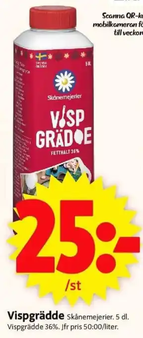 ICA Supermarket Vispgrädde skånemejerier erbjuda