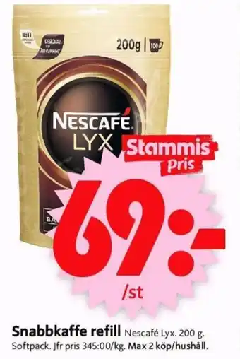 ICA Supermarket Snabbkaffe refill Nescafé erbjuda
