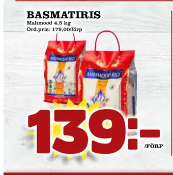 Supergrossen Basmatiris erbjuda