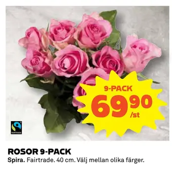 Coop Konsum Rosor 9-pack erbjuda