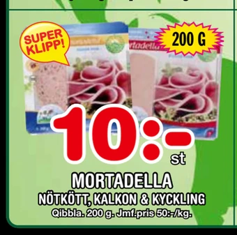 Nya Pulsen Mortadella nötkött, kalkon & kyckling erbjuda