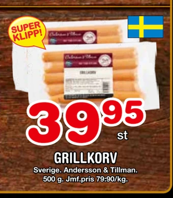 Nya Pulsen Grillkorv erbjuda