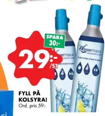 ÖoB Wassermaxx kolsyrepatron erbjuda