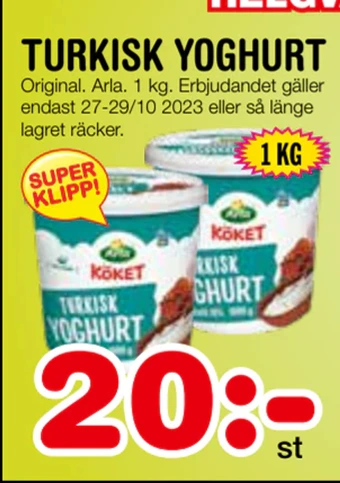 Nya Pulsen Turkisk yoghurt erbjuda