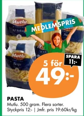ÖoB Mutlu pasta sorterad erbjuda