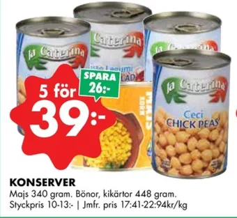 ÖoB La caterina bönor erbjuda