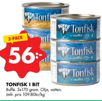 ÖoB Buffe tonfisk erbjuda