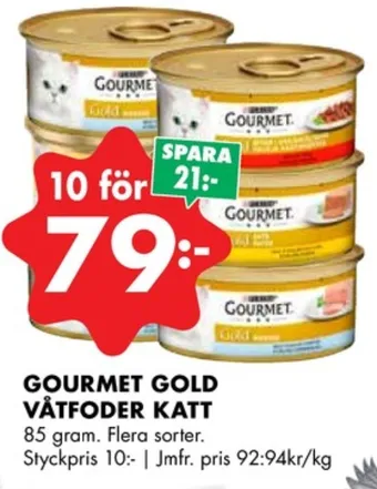 ÖoB Gourmet gold kattmat erbjuda
