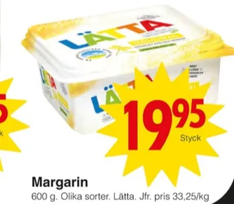 Matöppet Lätta lättmargarin erbjuda