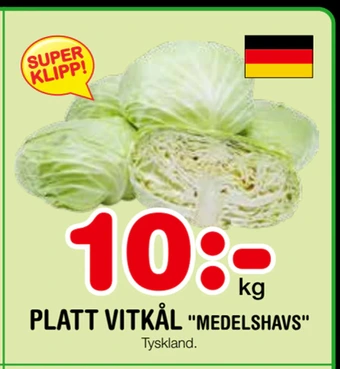 Nya Pulsen Platt vitkål medelshavs erbjuda