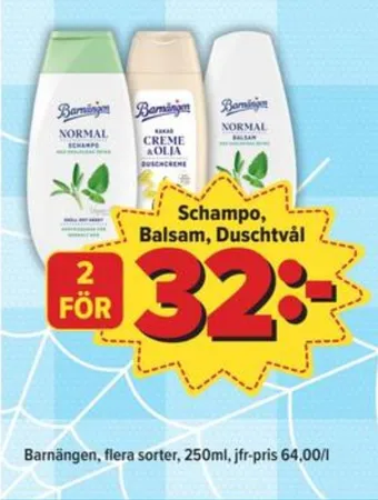 Östenssons Barnängen shampoo erbjuda