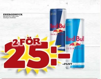 Matdax Red bull energidryck erbjuda