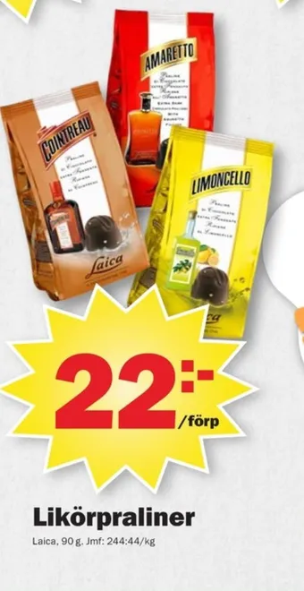 Pekås Amaretto choklad erbjuda