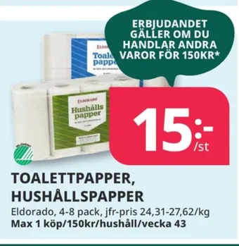 Tempo Eldorado hushållspapper erbjuda