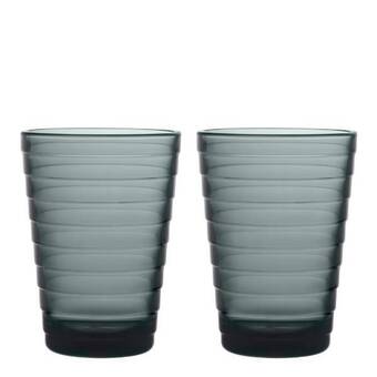 Kitch'n Aino aalto glas 33 cl 2-pack mörkgrå erbjuda
