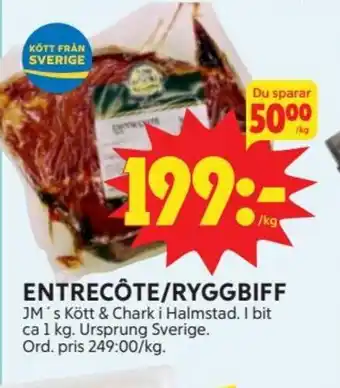 Ica Hajen Lagpris ENTRECÔTE/RYGGBIFF erbjuda