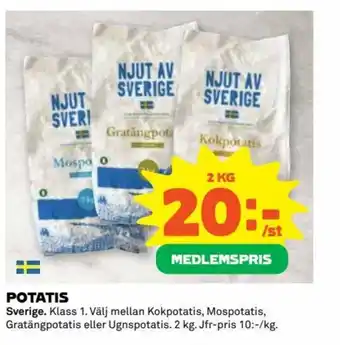 Coop Extra POTATIS erbjuda